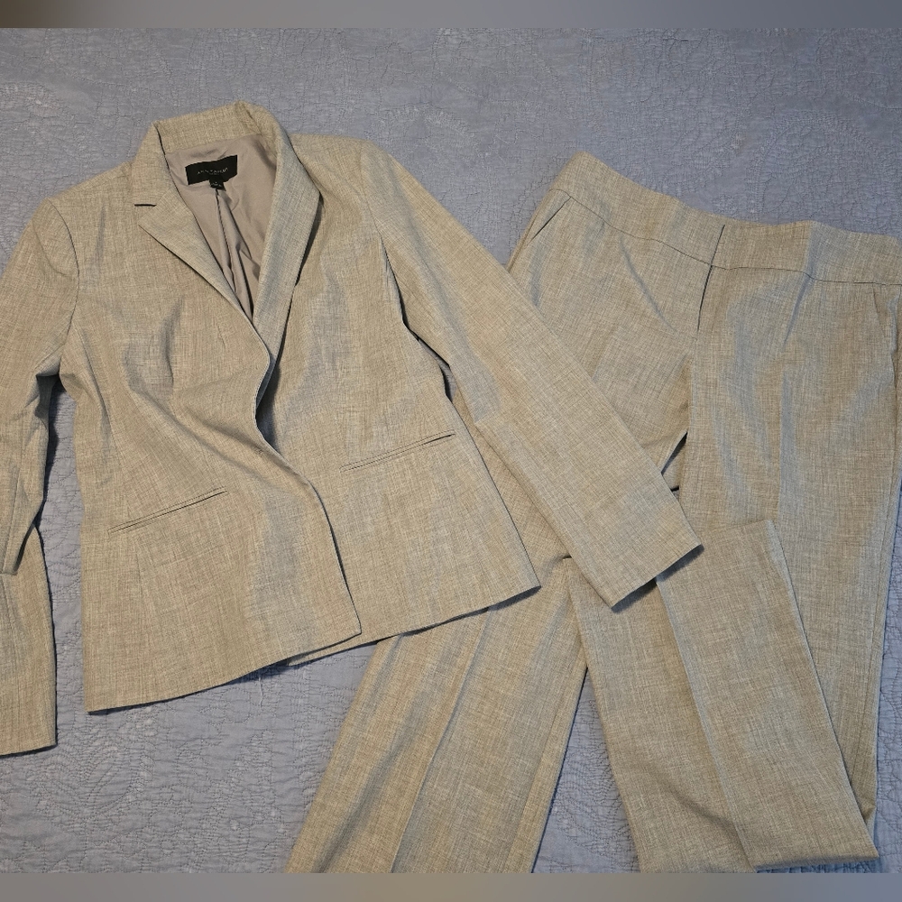 Ann Taylor Tan/Cream Pantsuit